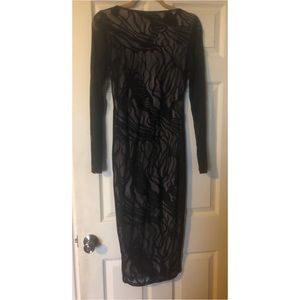 Black Lace Midi Dress